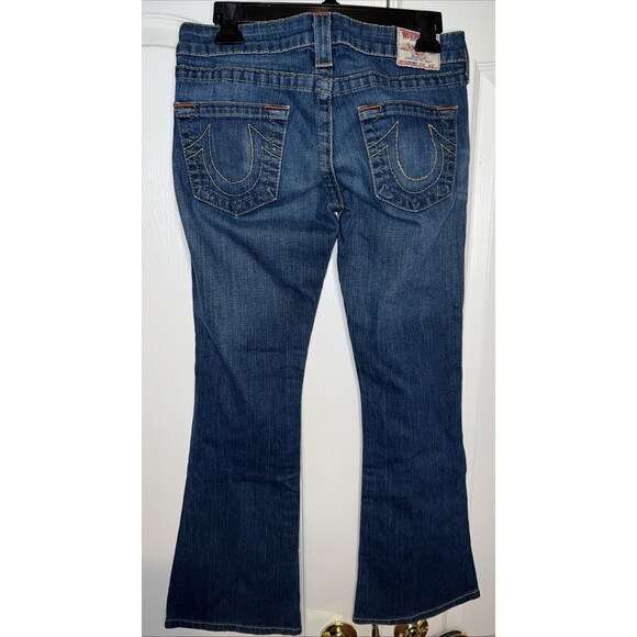 True Religion Bobby Low Rise Stretch Boot Cut Denim Jeans USA Womens 28 Y2K - Picture 5 of 15